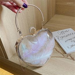 Bag Acrylic Transparent Women 2 Models Shoulder Bags Women's Chain Crossbody Metal Handle Handbags Fashion Evening Clutch