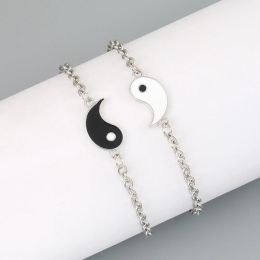 Friendship Bracelets Matching Couples Shuangpin for Yin Yang Long Distance Relationship Lovers