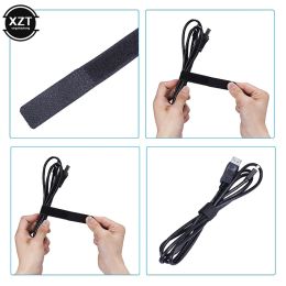 50PCS Colourful Cable Organiser Management Straps Fastening Wraps Cable Winder Ties Wire Holder for Computer USB Charger Cabo