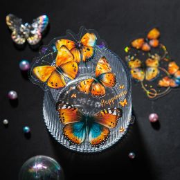 Yoofun 20pcs/lot PET Scrapbooking Decor Butterfly Stickers Creative Blue Style Butterflies Sticky Labels for Journal Card DIY
