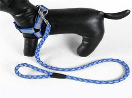 Dog Collars Leashes 1 Pc Leash Pet Puppy Rope Chain Walking Traction Braided Reflective Harnesses Supplies1850080