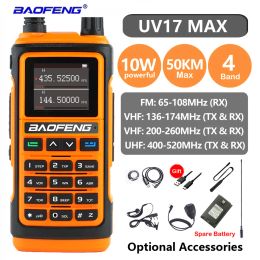 Baofeng UV-17 Max 10W Walkie Talkie Long Range Portable Ham Radios Type-c Amateur Two-Way Radio UHF VHF For Hunting Update UV5R