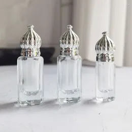 Storage Bottles 1Pc 3/6ml Portable Thick Glass Roller Essential Oil Perfume Travel Refillable Roll On Vial