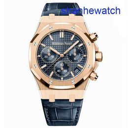 AP Athleisure Wristwatch Mens Royal Oak Series 26240OR Rose Gold Blue Plate Belt Leisure Business Sports Back Transparent Automatic Mechanical Watch PGL2
