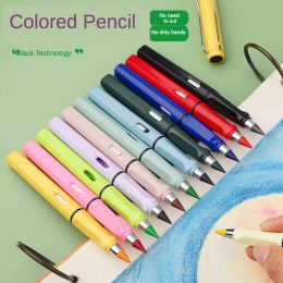 1pcs Colourful Eternal Pencil 12Color Erasable Lead Pose Pencil Children's Colour Pencil No Need To Sharpen Student Drawing Pencil