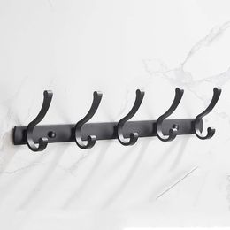 Dual Hooks Coat Hook Rack Bathroom Wall Hooks Rack Coat Hat Hanger for Jackets Scarves