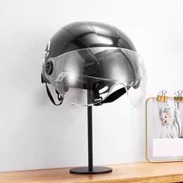 180 Degree Rotating Bicycle Helmet Display Hanger Stand Metal Bike Helmet Holder with 2 Hooks for Motorcycle Bike Coats for Caps