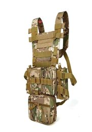 Hunting Jackets Men39s Multicam 3 Tactical Chest Rig Harness Modular Lightweight Military Vest W 556 Mag Pouch Pantiball Gear3894004