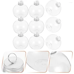 Vases 10 Pcs Waterbottle Christmas Spherical Drink Containers Lids Plastic Multi-function Juice Bottles Sealing Cold Yogurt Candy