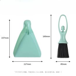 Mini Broom Dustpan Set Desktop Clean Brushes Table Keyboard Drawer Corner Clean Tool Household Cleaning Tools