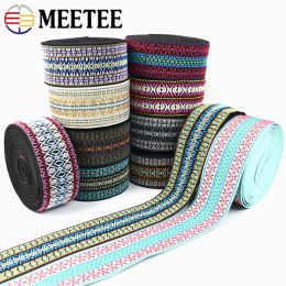 2/5Meters 50mm Polyester Jacquard Elastic Band Webbing Pants Waist Binding Rubber Tapes for Skirt Bags Belt DIY Sewing Crafts