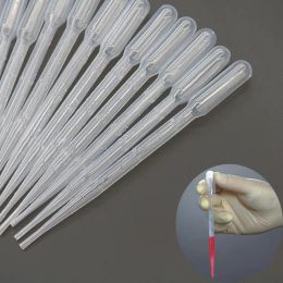 3ML Transparent Pipette Disposable Safe Plastic Transfer Pipette Scale Pipette Small Laboratory Grinder Supplies 10pcs