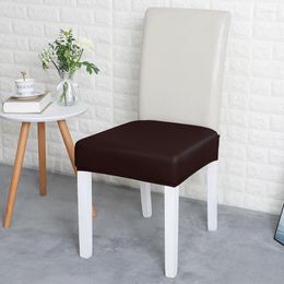 Chair Covers GURET PU Leather Waterproof Seat Cover Anti-Dirty Stretch Case Removable Wedding Dining Room Cushion
