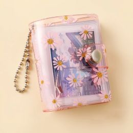 1/2 inch 20 Pockets Small Photo Album Keychain Mini Photos Collect Book Hanging Chain Card Holder Instax Card Photocard Holder