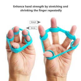 3 Levels Finger Stretcher Resistance Bands Finger Grip Exerciser Hand Grip Trainer Rings for Relieve Pain Injury Rehabilitation