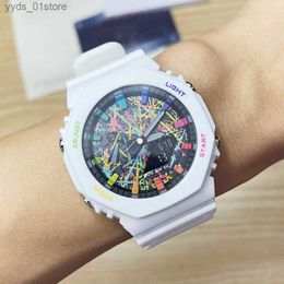 Women's Watches Full-featured Wrist es GA LED Dual Display Men Women Girl Casual Sports Royal Oak Electronic Analogue Digital Ladies Waterproof Clock 21 L46