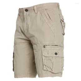 Men's Shorts Loose Multi-Pocket Overalls Summer Cotton Comfortable Military Cargo Outdoor Casual Sports Work Short Pants