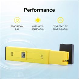 RZ Digital PH Meter Water Quality Food Soil Aquarium PH Meter Mini Portable Pen Tester Measure Range 0.00-14.00PH