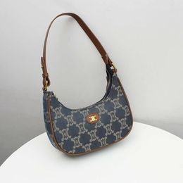 Leather Handbag Designer Sells New Women's Bags at 50% Discount Bag Denim Underarm New Handbag Shoulder