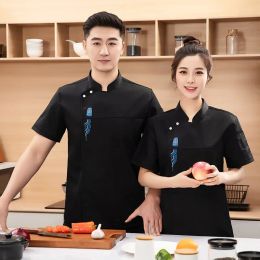 Hotel Cook Uniform Bakery Coffee Shop Breathable Workwear Catering Restaurant Kitchen Short Sleeve Work Clothes Chef Uniform