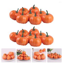 Decorative Flowers 16 Pcs Simulation Foam Pumpkin Decors Halloween Pography Prop Lifelike Ornaments Props Supplies Rustic Kitchen