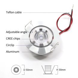 etrnLED Waterproof Mini LED Spotlights 3W 12V Dimmable Recessed Downlight Tiltable Angle Ceiling Spots Bathroom Kitchen Lights