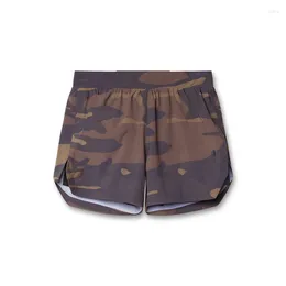 Men's Shorts Jogger Sports Double Layered 2-in-1 Camouflage Solid Colour Pants Running Exercise Casual