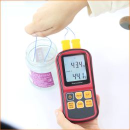 RZ Temperature Metre Digital Measure Tool Professional Handheld Temperature Tester With 2pcs Thermocouple Use For Liquid