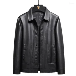 Men's Jackets 2024 Men Fashion Business Casual Spring Windproof Lapel Leather Autumn Breathable Comfortable Motorcycle Jacket