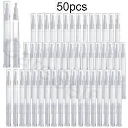 Bottles 50pcs 3ML Empty Nail Oil Pen with Brush Transparent Twist Cuticle Oil Pen Cosmetic Container Pen Lip Gloss Tube