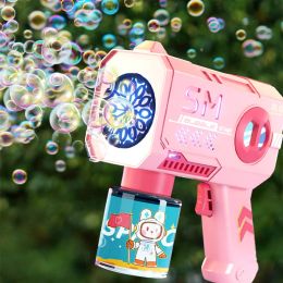 Astronaut Electric Automatic Light Bubble Machine Bubbles Gun Summer Beach Bath Outdoor Game Fantasy Toys for Kids Gift