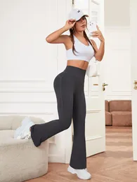 Active Pants Flare Leggings Women High Waist Quick Dry Sports Wide Leg Exercise Trousers Running Yoga Pilates Gym Tight