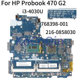 Motherboard KoCoQin laptop Motherboard For HP Probook 470 G2 i34030U SR1EN Mainboard 768398001 768398501 ZPL40/ZPL50/ZPL70 LAB181P