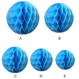 Party Decoration 1pcs Set 4 Inch Sky Blue Paper Honeycomb Ball Decorations Balls For Christening & Baptism