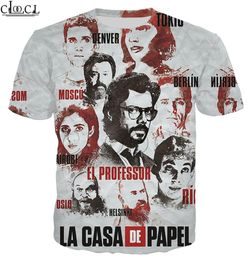 Movie La Casa De Papel T Shirt Women Men 3D Print Short Sleeve Sweatshirts Money Heist The Paper House Casual Streetwear Tops5293052