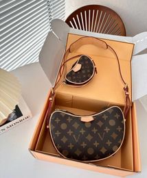M46856 Cowboy 2pcs/set shoulder bag clutch handbag luxury brand designer bag crossbody package Love pouch Pea bun Crescent bag