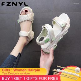 Fitness Shoes FZNYL Plus SizePlatform Women Sandals Wedge Heels Height Increaming Buckle Thick Soled Beach Woman Sandal