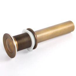 Pop Up Drain Stopper with Overflow, Lavatory Basin Drain without Overflow Black, Chrome or Oil Rubbed Bronze or Antique