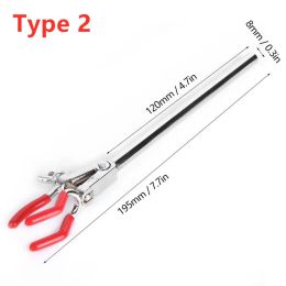 Multi-Functional Chemical Long Handle Three-Jaw Flask Clamp Retort Stand Clamp Laboratory Experiment Instrument