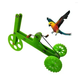 Other Bird Supplies Interactive Parrot Bike Toy Plastic Funny Training Bicycle Green Puzzle