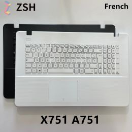 Keyboards FR French keyboard touchpad palmrest keyboards for Asus A751 x751 x751l x751lk x751lk x751ma x751y Laptop keyboard C cover