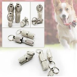 Dog Tag Silver Pet Identification Card Pendant Color Cat Address Label Barrel Storage TubePet Identity Hanging Tube