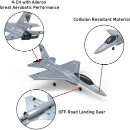 F16 4ch Rc Plane 2.4g 6-axis Falco Remote Control Aircraft One-key Aerobatic Fixed Wing F22 Rc Fighter Model Foam Toys For Boys