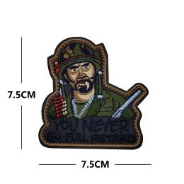 You Never Go Full Retard Patches skull Badge Military Army SWAT Embroidered Biker BAG Applique