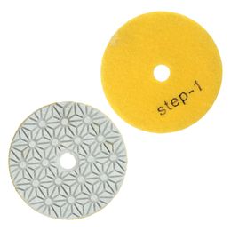 4 Inch Wet/Dry Diamond 3 Step Polishing Pads High Density Pregnant Diamond Chips Perfect for Marble Terrazzo Cement Floor