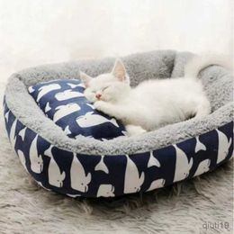 Cat Beds Furniture Winter Warm Soft Cat Bed Dog Bed Pet Mattress for Small Medium Large cats dogs Cotton Nest Dog Basket Mat Cat House
