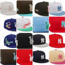 64 Colors Men's Baseball Snapback Hats gorras bones Classic All Teams Royal Blue Hip Hop Black Navy New York" Sport Letter SD A's Adjustable Caps Chapeau Stitch