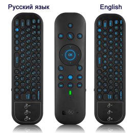 Box New G60S Pro BT Wireless Voice Remote Control 2.4G BT5.0 Dual Mode Air Mouse IR Learning With Backlit Light For Android TV Box
