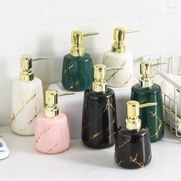 Liquid Soap Dispenser Ceramics Hand Sanitizer Bottle Marbling Lotion Shower Gel Press The Bottles Bathroom Supplies