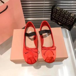 women brand shoes comfortable elastic shoe Classic Designer Dr Shoes Spring And Autumn letter printed sandals red black Ballet shoes J2qr#